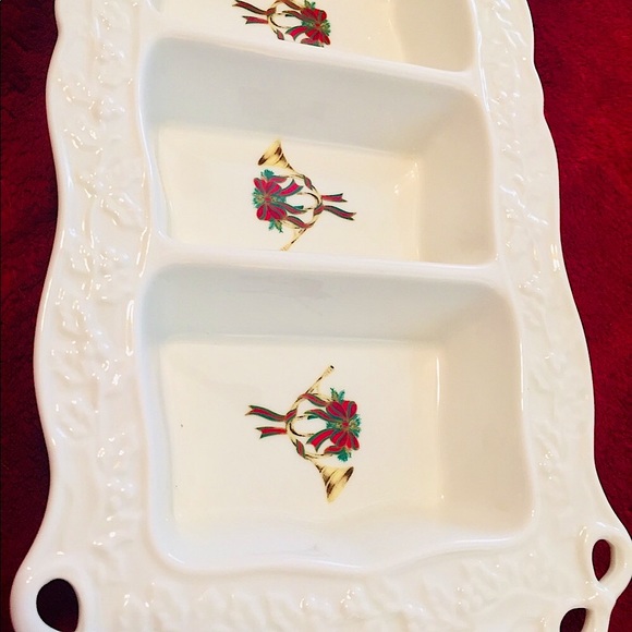 🎄Mikasa Holiday Lace Section Serving Dish🎄 - Picture 3 of 8
